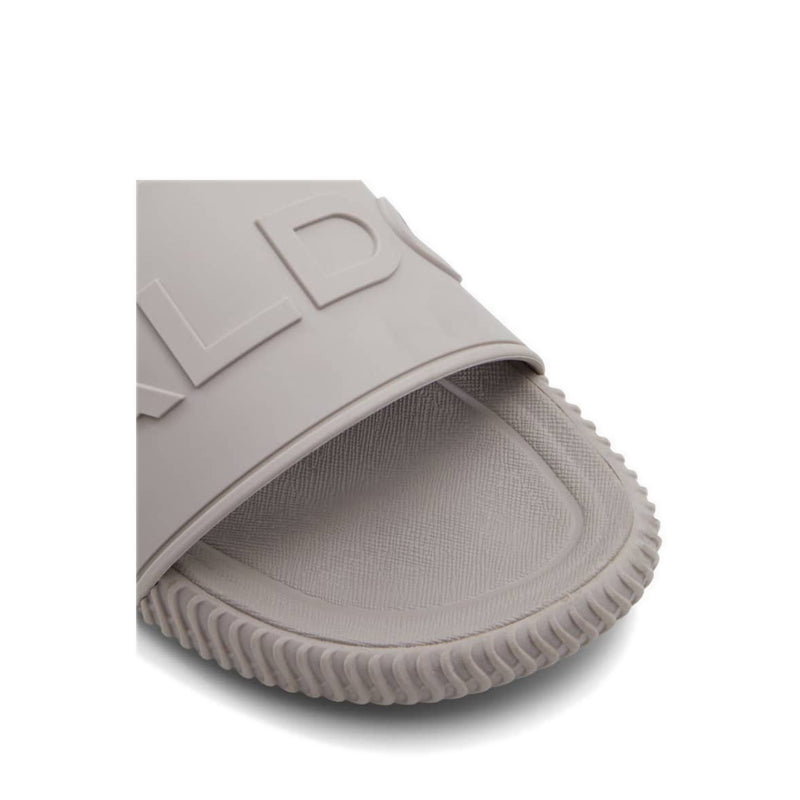 Poolslide Men's Flat Sandals- Open Gray