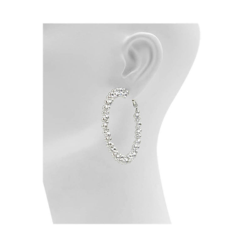 Aldo รุ่น D100Plhoops ต่างหูแบบห่วงผู้หญิง - สีเงิน-Clear Multi