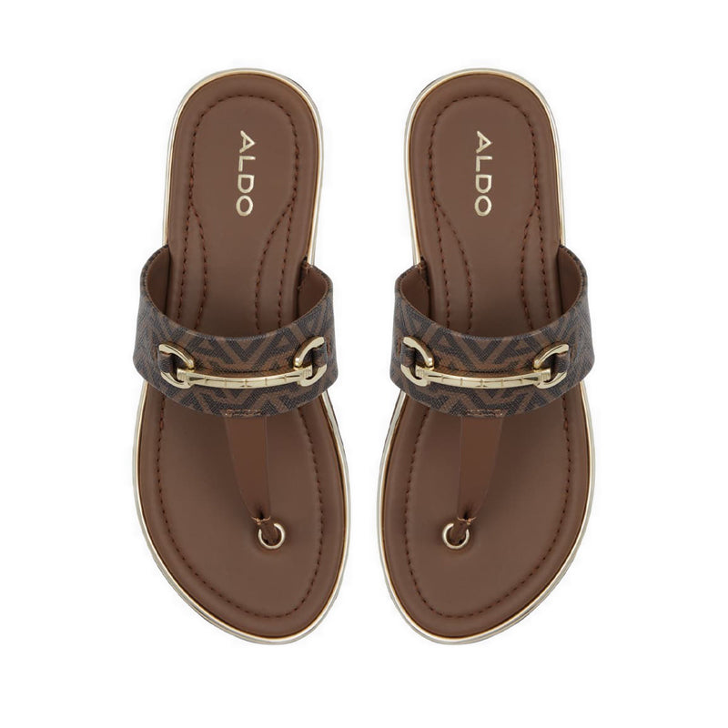 Aldo รุ่น Deverena รองเท้าแตะแบบแบนสำหรับชายหาด ผู้หญิง - สี Multi น้ำตาล