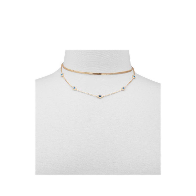 รุ่น GALIN สร้อยคอผู้หญิง - สีฟ้าอ่อน