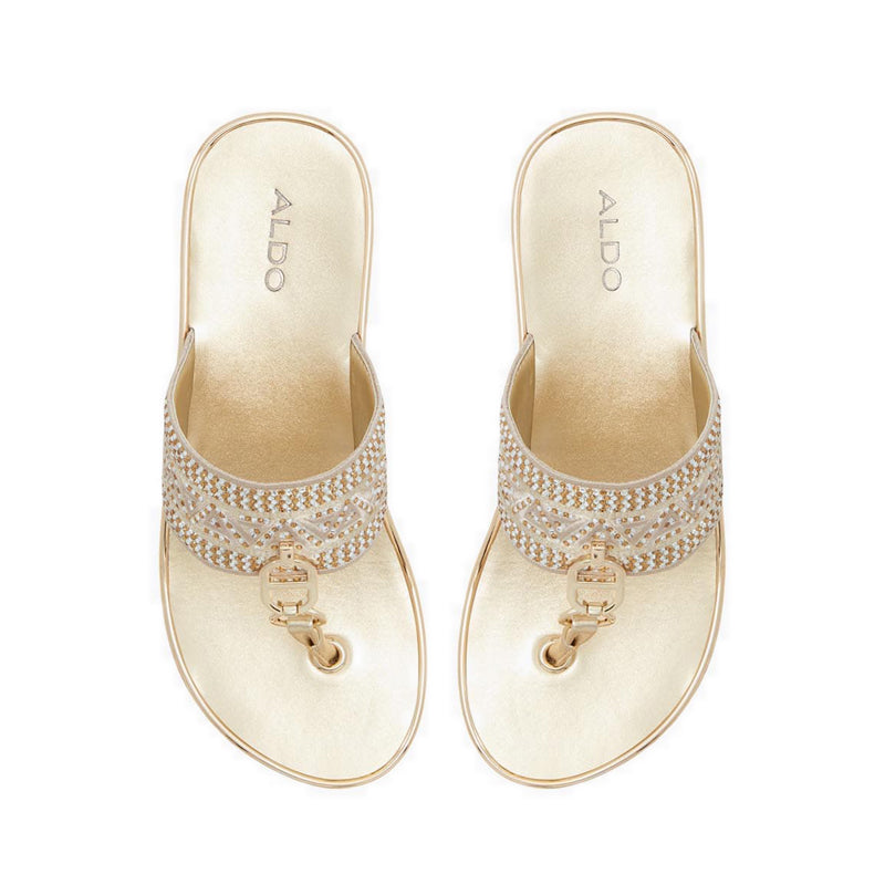 Aldo รุ่น Fassbider รองเท้าแตะชายหาดส้นสูง ผู้หญิง - สีทอง