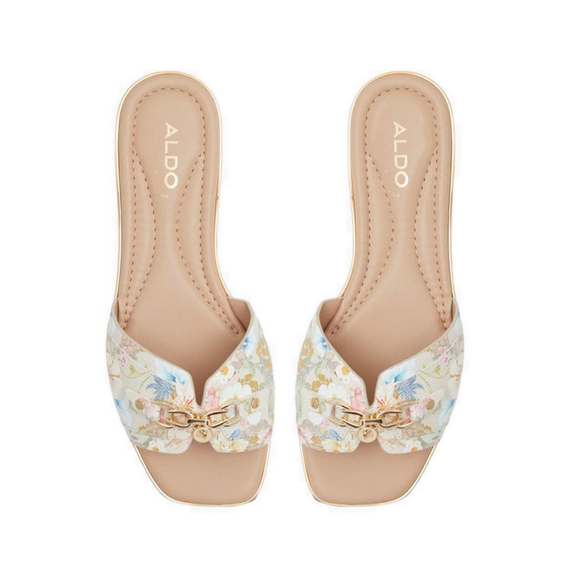 ALDO รุ่น Alamassi รองเท้าแตะส้นเตี้ยผู้หญิง - สี Beige Overflow