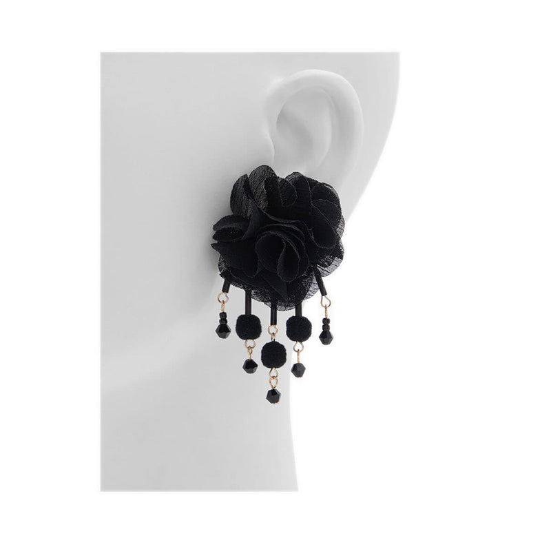 FLEURA Women's Earrings - Black