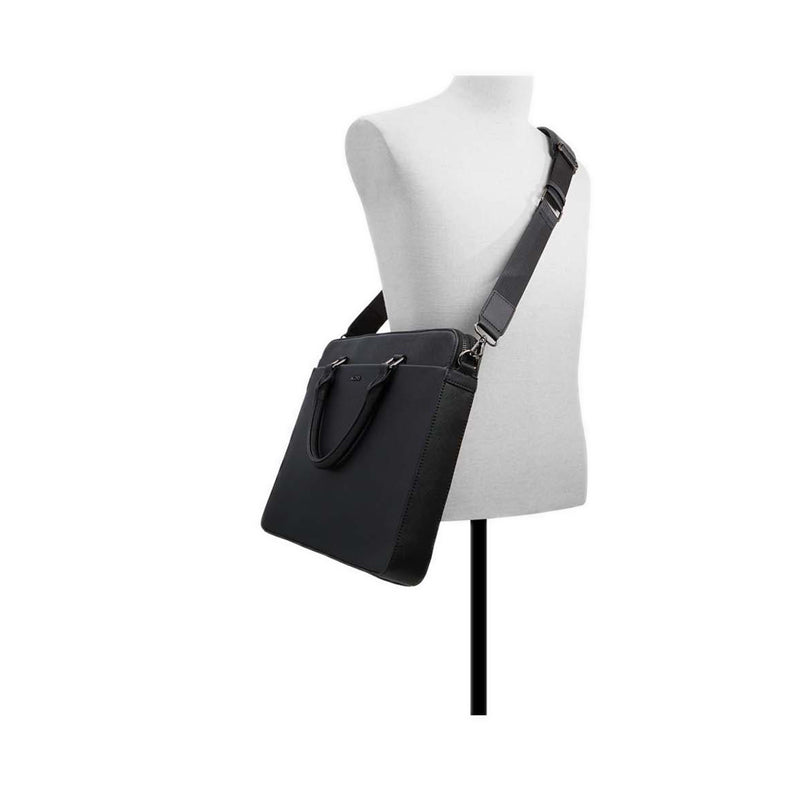 Aldo Prasien Men's Document Bag, Black/Black