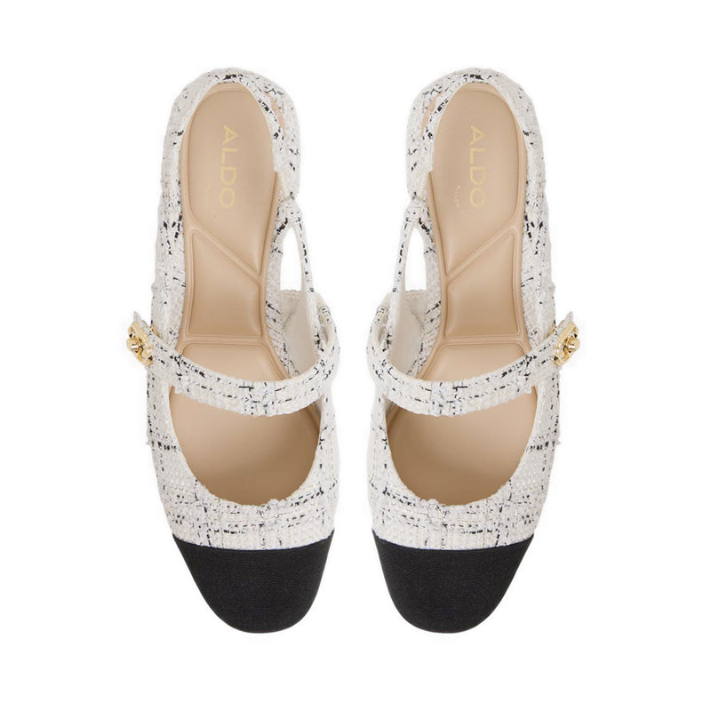 Aldo รุ่น Agathe รองเท้าแตะส้นแบน ผู้หญิง - สี White/Black