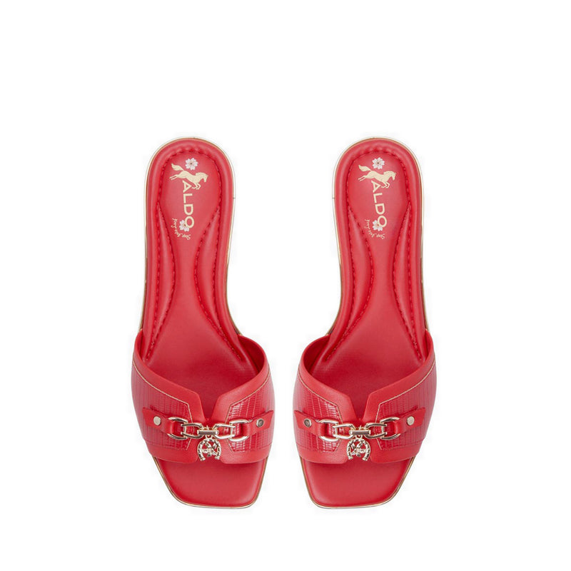Aldo Alamassi รองเท้าแตะส้นแบนผู้หญิง - สี Bright Red