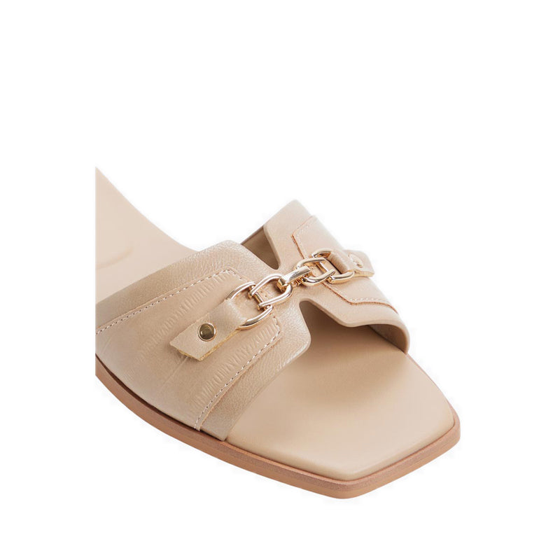 รุ่น Alo รองเท้าแตะส้นแบน ผู้หญิง - สี Beige