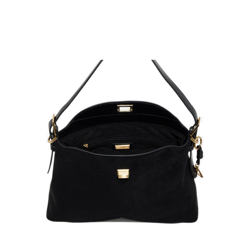 รุ่น Jacq กระเป๋าสะพายไหล่ ผู้หญิง - สี Black Overflow