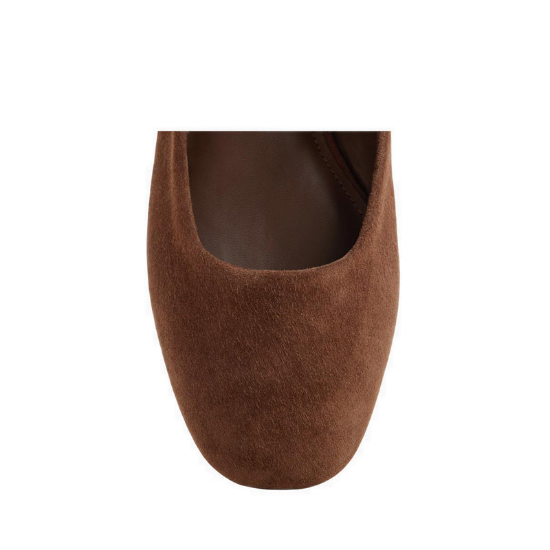 รุ่น Mary Jenna รองเท้าบัลเล่ต์ผู้หญิง - สี Dark Brown