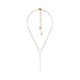 DALLAERYN model, women's necklace, gold/CLEAR MULTI color