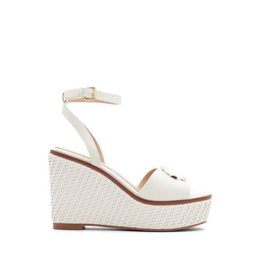 Aldo รุ่น Carrabriria รองเท้าแตะส้นเตารีดผู้หญิง - สี Open White