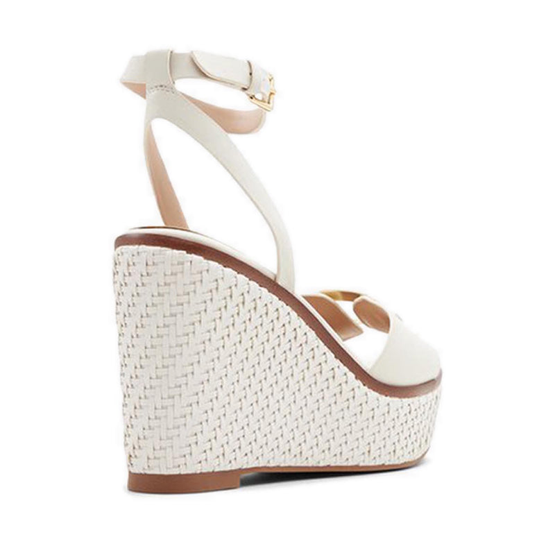 Aldo รุ่น Carrabriria รองเท้าแตะส้นเตารีดผู้หญิง - สี Open White