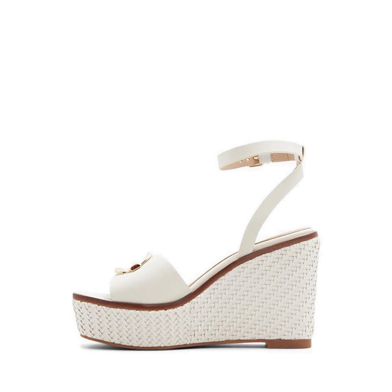 Aldo รุ่น Carrabriria รองเท้าแตะส้นเตารีดผู้หญิง - สี Open White