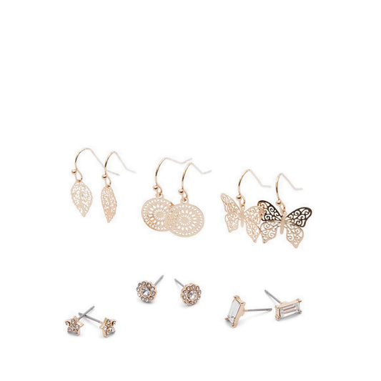 GALALECIEN Women's Earrings - GOLD/CLEAR MULTI