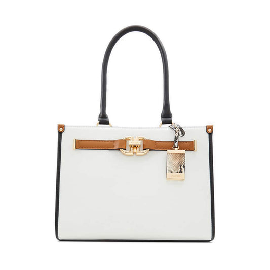 Reyen Women's Tote Bag - Brown Overflow