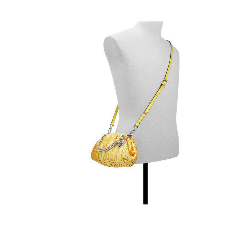 ALMASA Women's Evening Clutch and Handbag - MEDIUM YELLOW