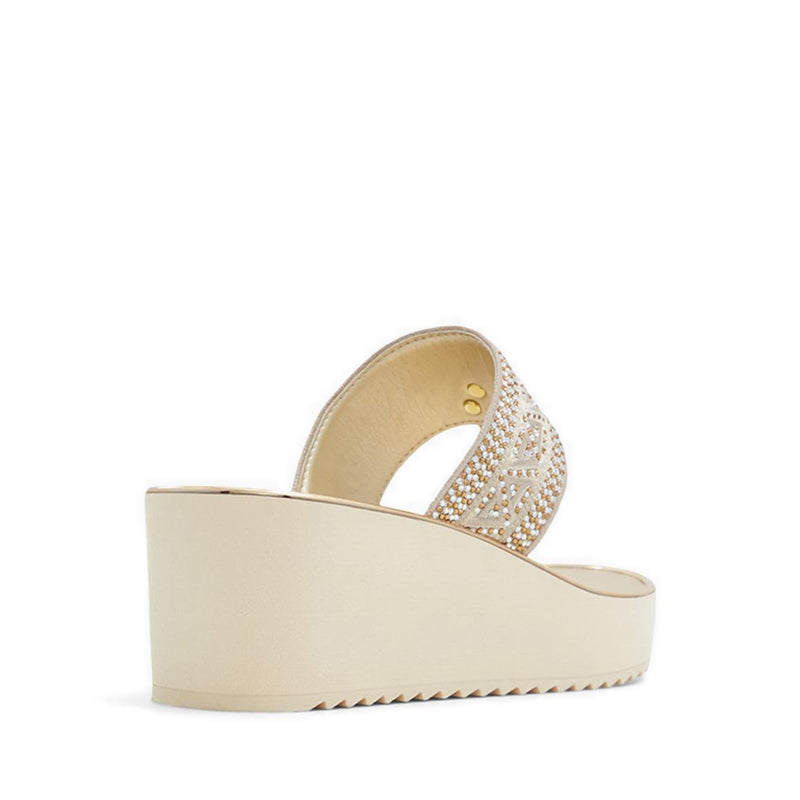 Aldo รุ่น Fassbider รองเท้าแตะชายหาดส้นสูง ผู้หญิง - สีทอง