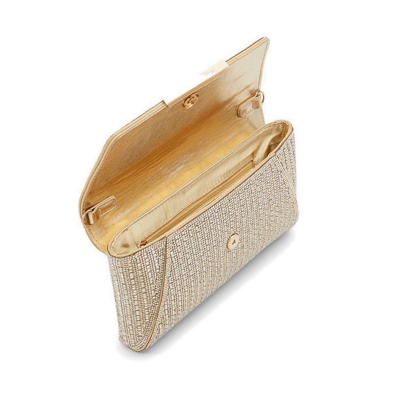 RANIA model, women's clutch bag for events, gold color