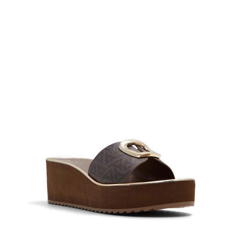 Aldo รุ่น ผู้ชายhaden รองเท้าแตะชายหาดส้นเตารีดผู้หญิง - สีน้ำตาล