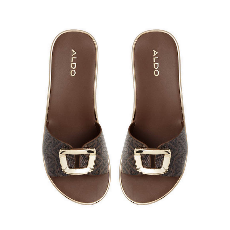 Aldo รุ่น ผู้ชายhaden รองเท้าแตะชายหาดส้นเตารีดผู้หญิง - สีน้ำตาล