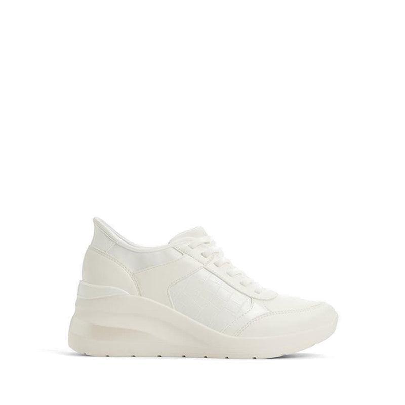 รุ่น Easyinส้นลิ่ม รองเท้าผ้าใบผู้หญิง - สีขาว