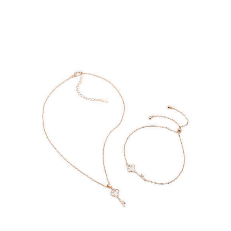 Aldo Lacle Women's Necklace, Gold/Clear Multi