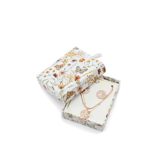 DAODIA model, women's necklace and earrings set, gold color