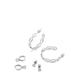 รุ่น EXCELLENCE PIERCED ต่างหูผู้หญิง สีเงิน/สี CLEAR MULTI