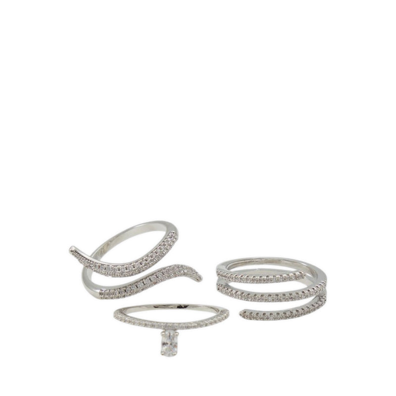 Felicityyy Ring - Silver/Clear Multi