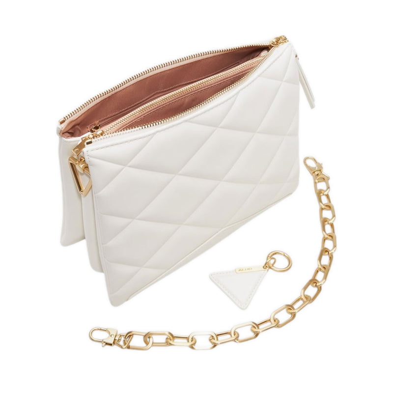 Softquilt shoulder bag - white