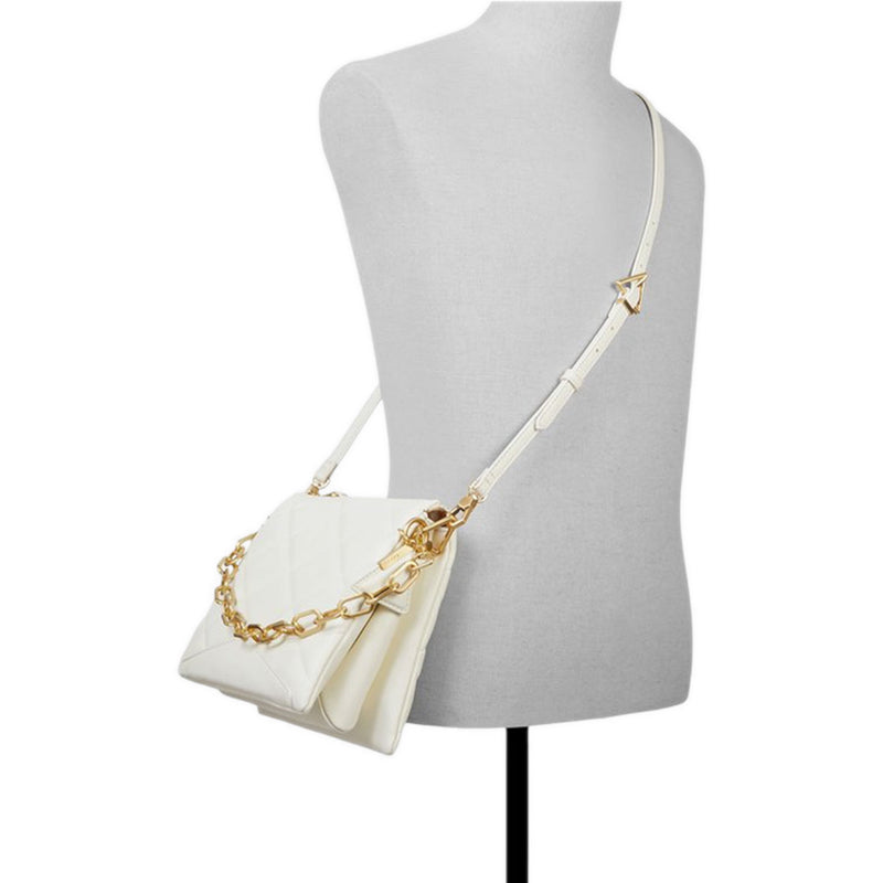 Softquilt shoulder bag - white
