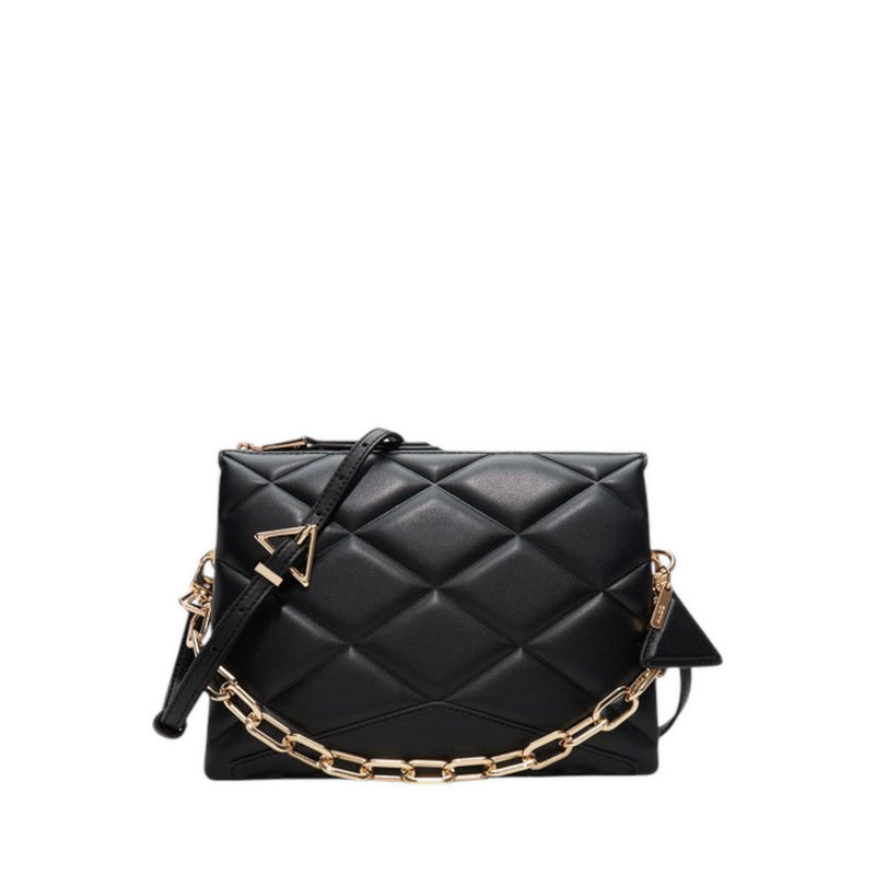 Softquilt shoulder bag - black
