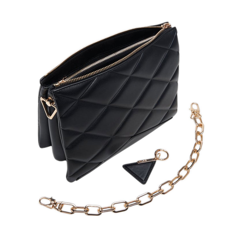 Softquilt shoulder bag - black