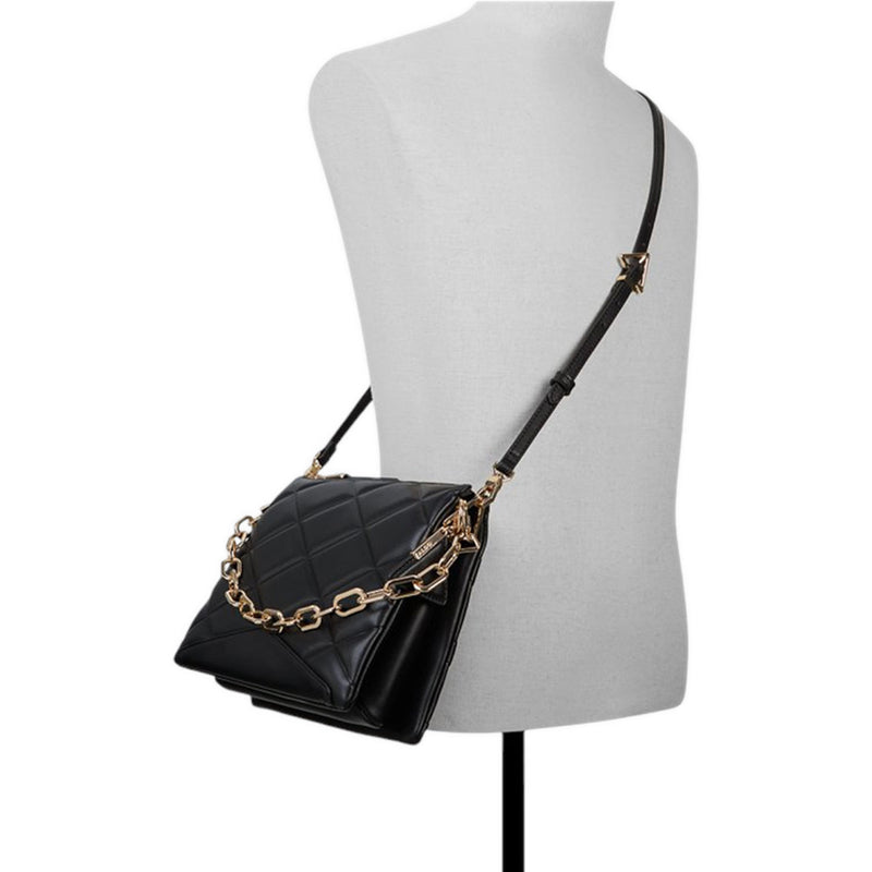 Softquilt shoulder bag - black