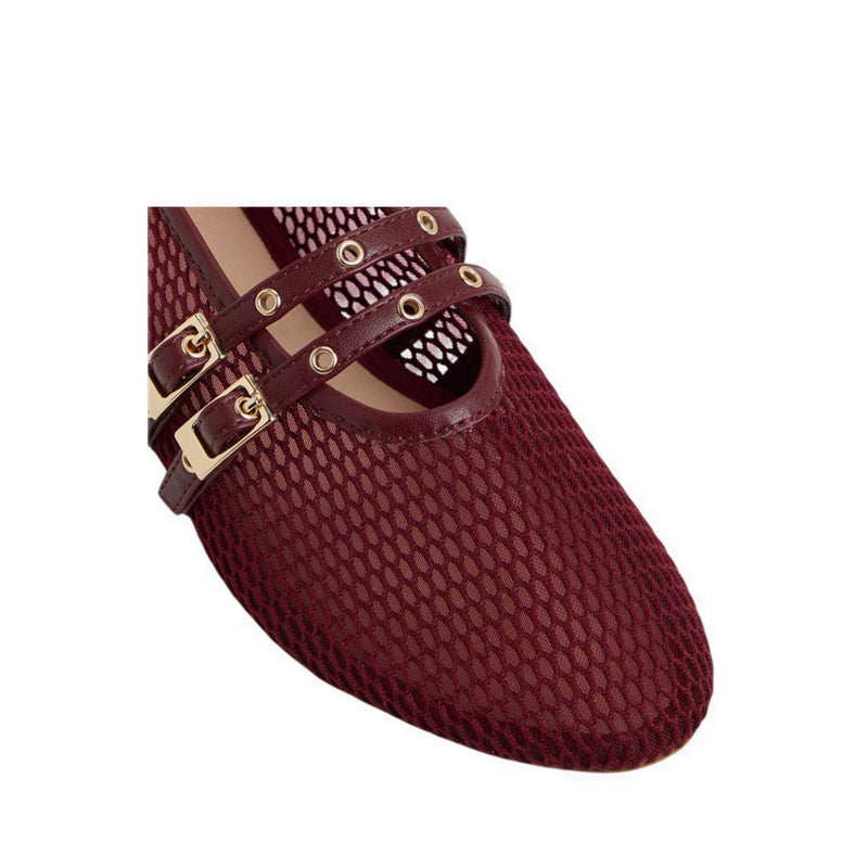 รุ่น Ulelibaen รองเท้าบัลเล่ต์ - สี Dark Red