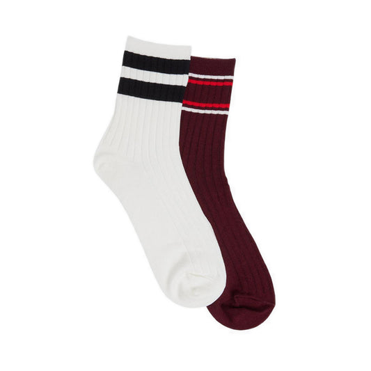 Aldo รุ่น Retrostripes ถุงเท้าผู้หญิง สี Bordo