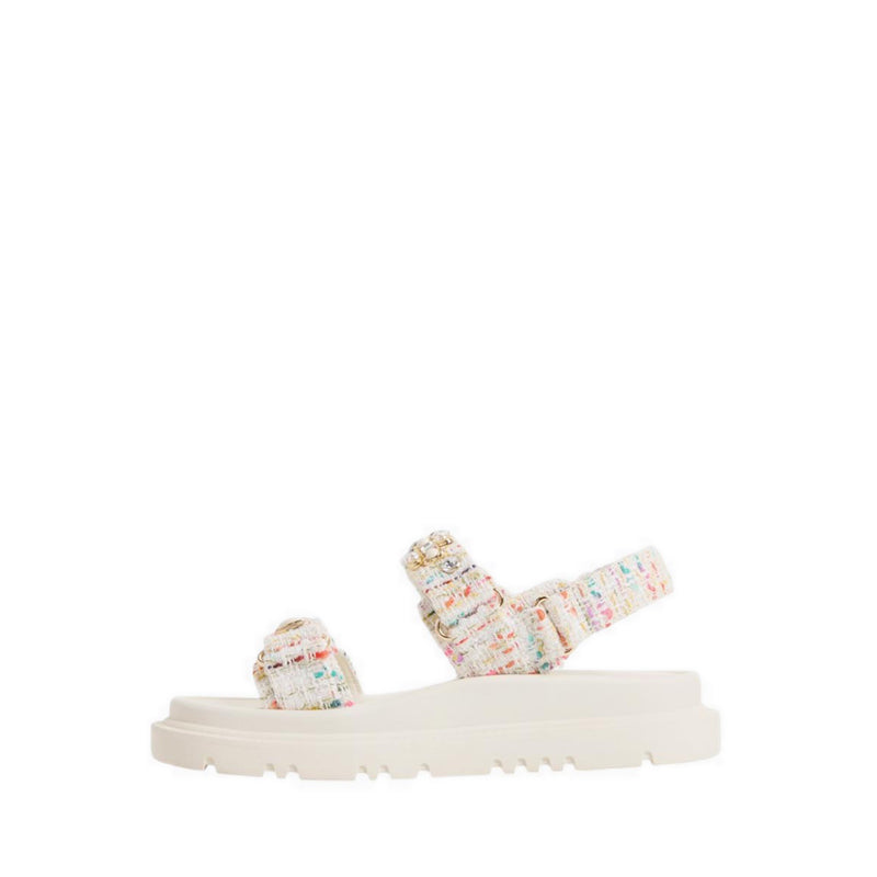 Aldo รุ่น Gemima รองเท้าแตะเสริมพื้นผู้หญิง - สี White/Multi