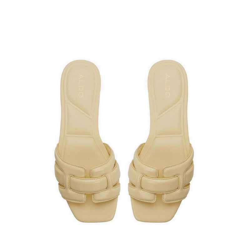 Aldo รุ่น Elenaria รองเท้าแตะส้นเตี้ยผู้หญิง - สีเหลืองอ่อน