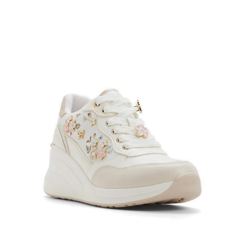 Aldo รุ่น Flowergarden รองเท้าผ้าใบส้นเตารีดผู้หญิง - สี White/Multi