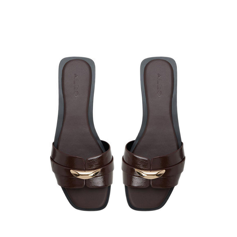 รุ่น Briela รองเท้าแตะส้นแบนผู้หญิง - สี Dark Brown