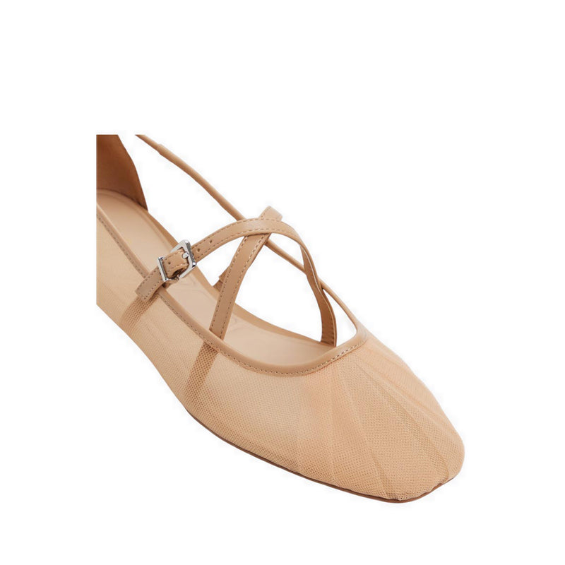 รุ่น Meihan รองเท้าบัลเล่ต์ผู้หญิงแบบสวม สี Beige
