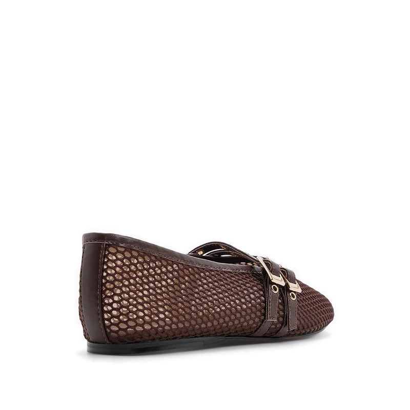 รุ่น Ulelibaen รองเท้าบัลเล่ต์ผู้หญิงแบบสวม สี Dark Brown