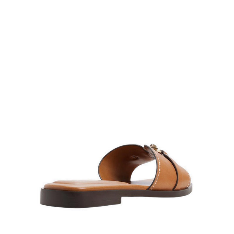 รุ่น Francea รองเท้าแตะส้นแบนผู้ชาย - สี Medium Brown