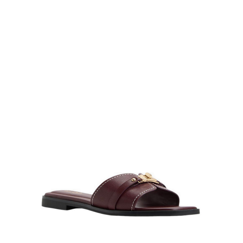 รุ่น Francea รองเท้าแตะส้นแบนผู้ชาย - สี Bordo