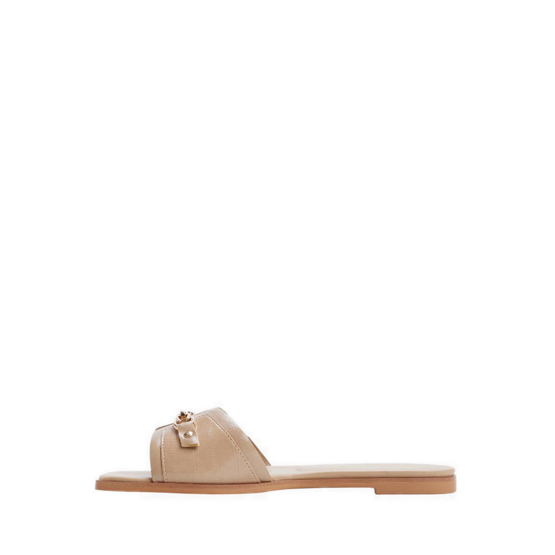 รุ่น Alo รองเท้าแตะส้นแบน ผู้หญิง - สี Beige