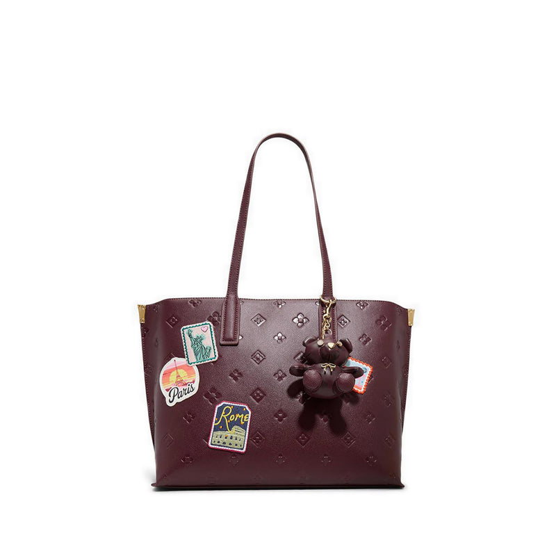 รุ่น Austine กระเป๋าโท้ท ผู้หญิง - สี Bordo