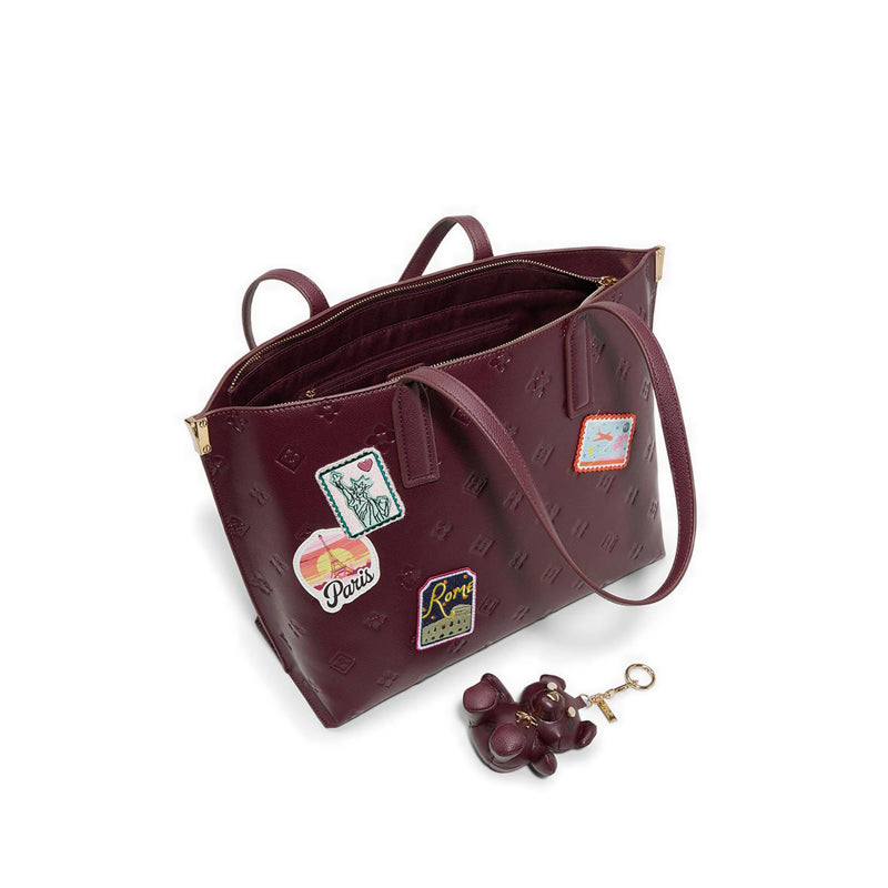 รุ่น Austine กระเป๋าโท้ท ผู้หญิง - สี Bordo