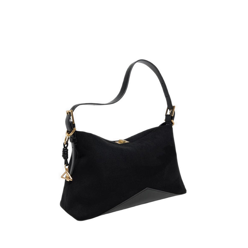 รุ่น Jacq กระเป๋าสะพายไหล่ ผู้หญิง - สี Black Overflow