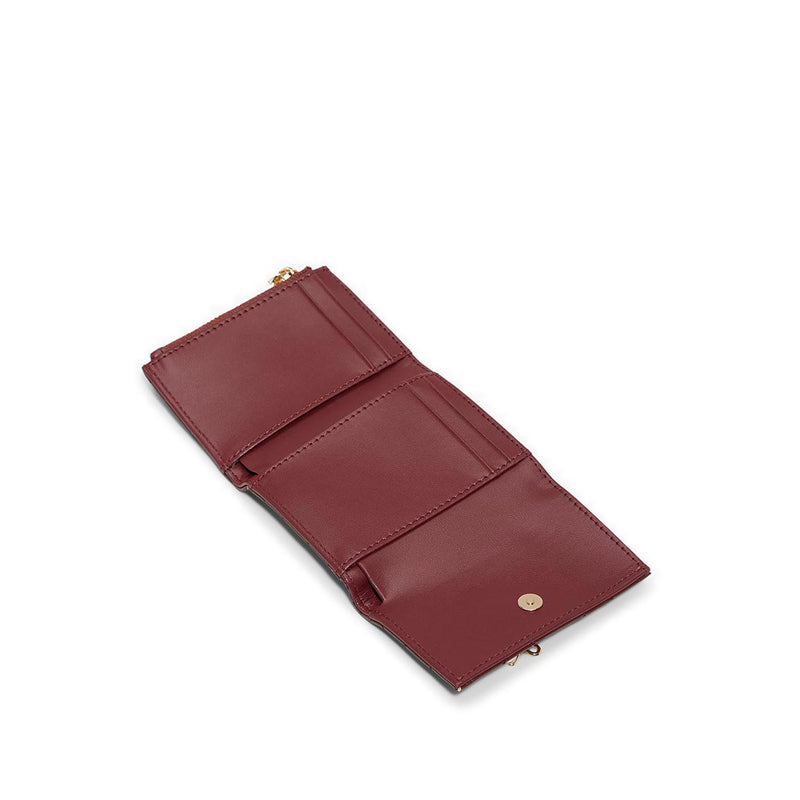 รุ่น Salliy  กระเป๋าสตางค์/กระเป๋าใส่เหรียญผู้หญิง สี Bordo