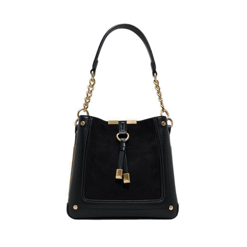 รุ่น Nailia กระเป๋าทรงบักเก็ตผู้หญิง - สี Black Overflow
